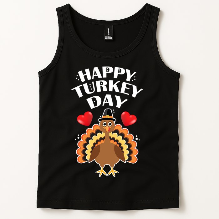 Funny Happy Turkey Day Tank Top