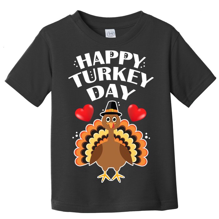 Funny Happy Turkey Day Toddler T-Shirt