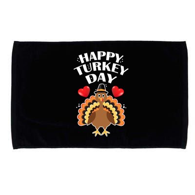 Funny Happy Turkey Day Microfiber Hand Towel