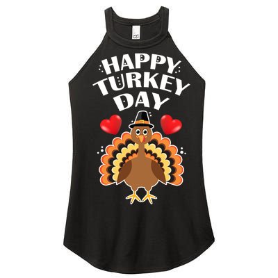 Funny Happy Turkey Day Women's Perfect Tri Rocker Tank