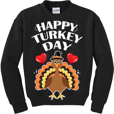 Funny Happy Turkey Day Kids Sweatshirt