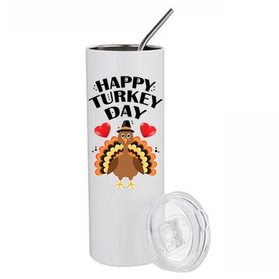 Funny Happy Turkey Day Stainless Steel Tumbler