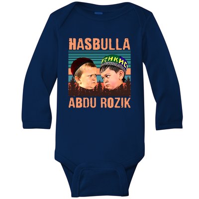 Funny Hasbulla Adbu Rozik MMA Fighting Meme Baby Long Sleeve Bodysuit