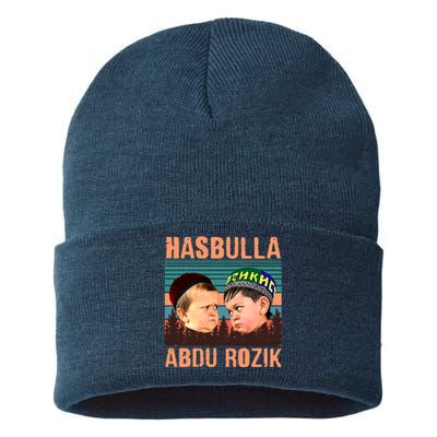 Funny Hasbulla Adbu Rozik MMA Fighting Meme Sustainable Knit Beanie