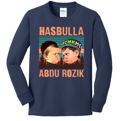 Funny Hasbulla Adbu Rozik MMA Fighting Meme Kids Long Sleeve Shirt