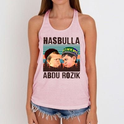 Funny Hasbulla Adbu Rozik MMA Fighting Meme Women's Knotted Racerback Tank