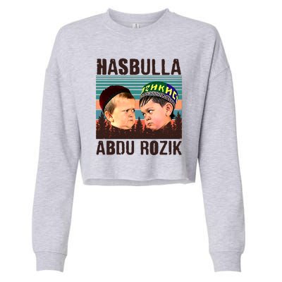 Funny Hasbulla Adbu Rozik MMA Fighting Meme Cropped Pullover Crew