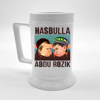 Funny Hasbulla Adbu Rozik MMA Fighting Meme Beer Stein