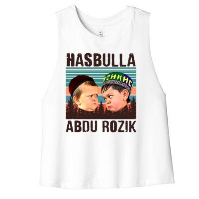 Funny Hasbulla Adbu Rozik MMA Fighting Meme Women's Racerback Cropped Tank