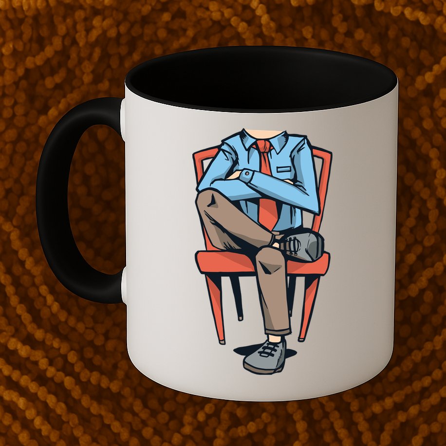 Funny Headless Man Mug