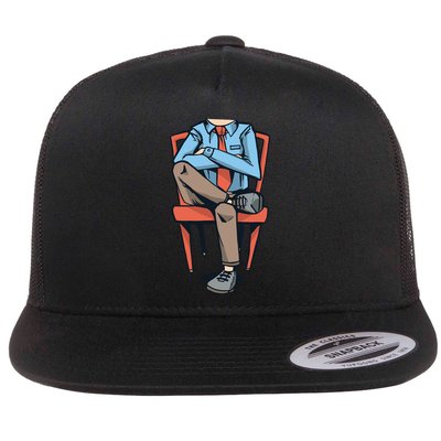 Funny Headless Man Flatbill Hat