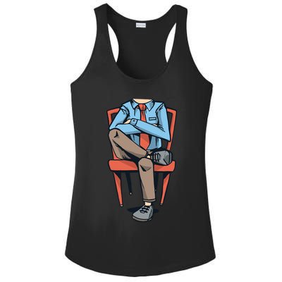 Funny Headless Man Ladies PosiCharge Competitor Racerback Tank