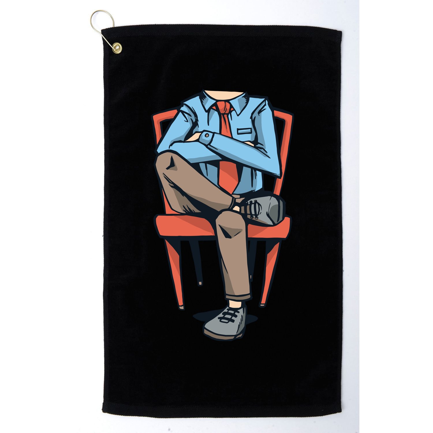 Funny Headless Man Golf Towel