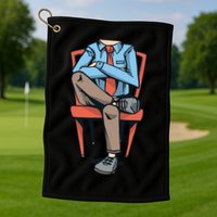 Funny Headless Man Golf Towel