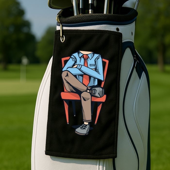 Funny Headless Man Golf Towel