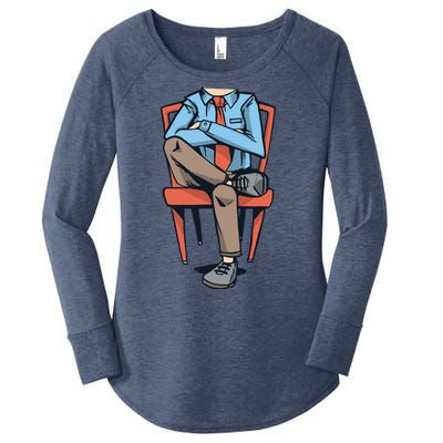 Funny Headless Man Women's Perfect Tri Tunic Long Sleeve Shirt