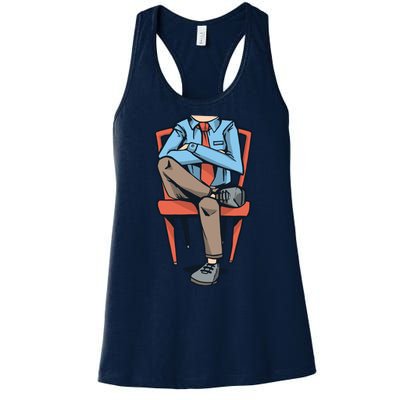 Funny Headless Man Women's Racerback Tank