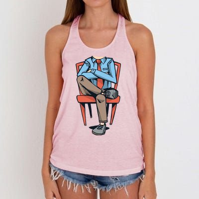 Funny Headless Man Women's Knotted Racerback Tank