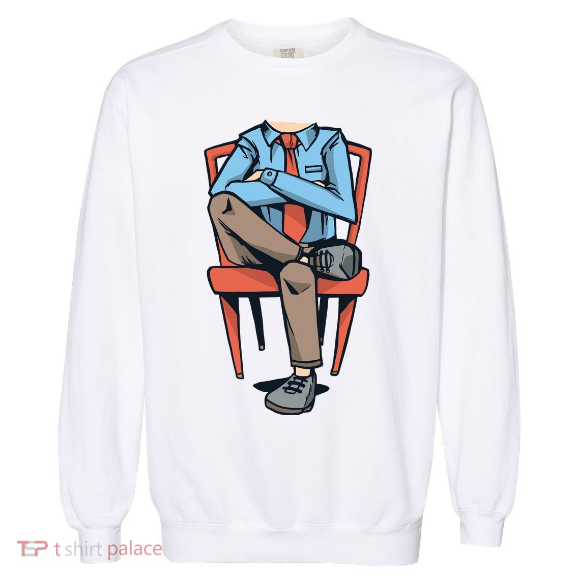 Funny Headless Man Garment-Dyed Sweatshirt
