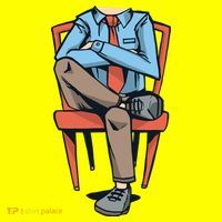 Funny Headless Man Button