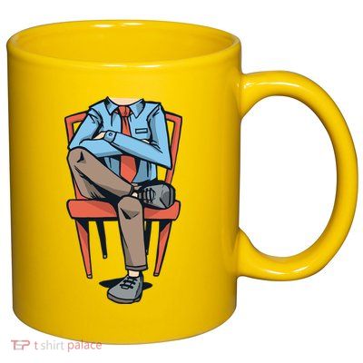 Funny Headless Man 11oz C Handle Ceramic Mug