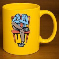 Funny Headless Man 11oz C Handle Ceramic Mug