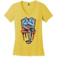 Funny Headless Man Women's V-Neck T-Shirt