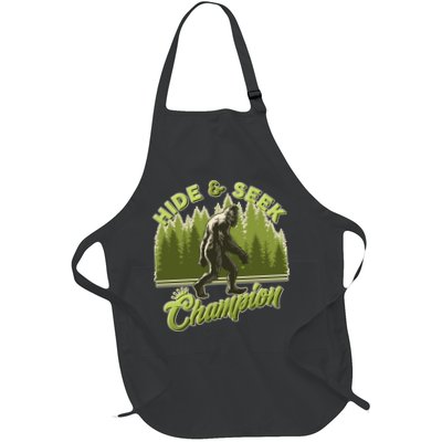 Funny Hide & Seek Champion Big Foot Sasquatch Monster  Full-Length Apron With Pockets