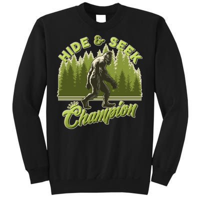 Funny Hide & Seek Champion Big Foot Sasquatch Monster  Sweatshirt