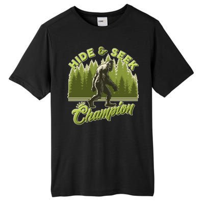 Funny Hide & Seek Champion Big Foot Sasquatch Monster  Tall Fusion ChromaSoft Performance T-Shirt