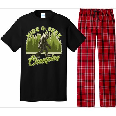 Funny Hide & Seek Champion Big Foot Sasquatch Monster  Pajama Set