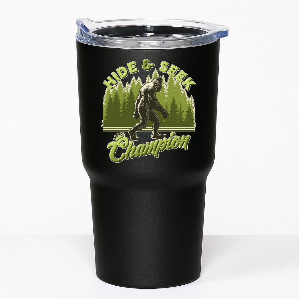 Funny Hide & Seek Champion Big Foot Sasquatch Monster  Tumbler