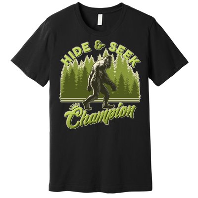 Funny Hide & Seek Champion Big Foot Sasquatch Monster  Premium T-Shirt