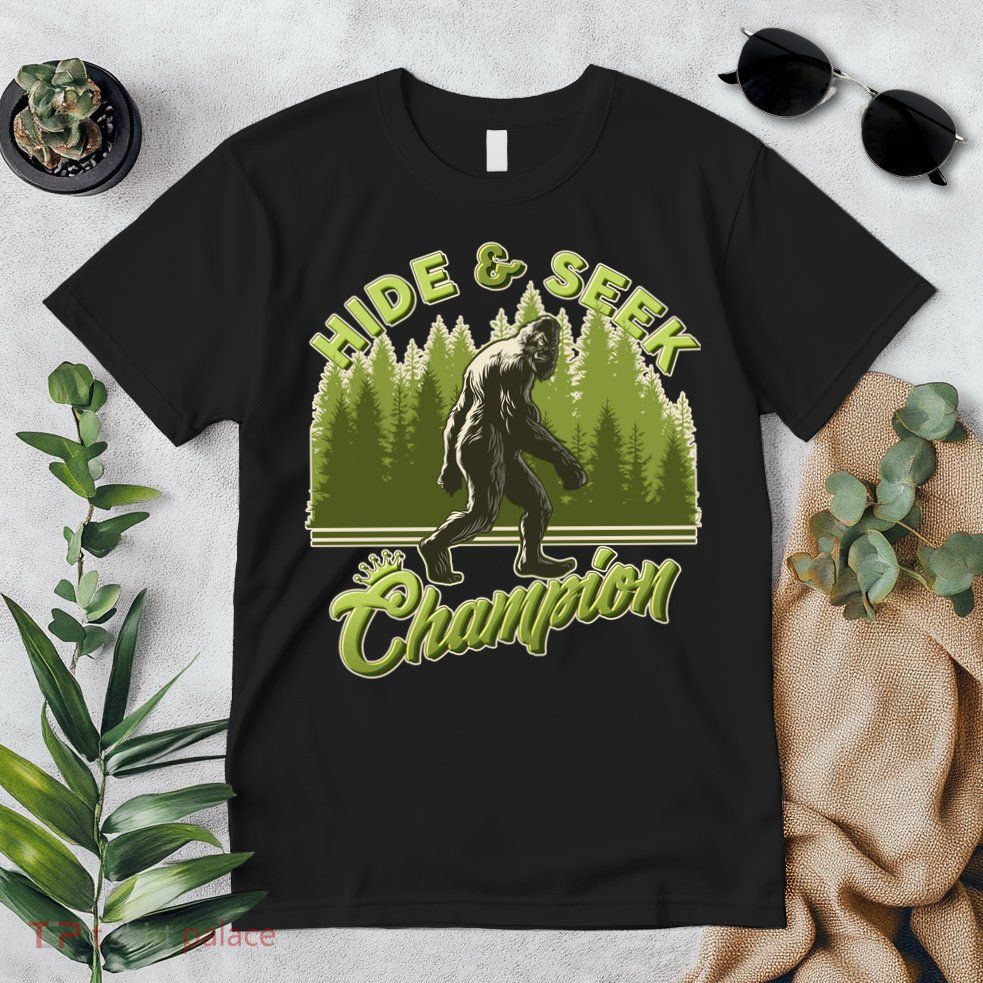 Funny Hide & Seek Champion Big Foot Sasquatch Monster  Premium T-Shirt
