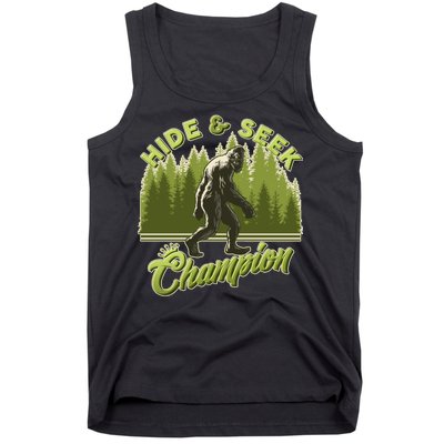 Funny Hide & Seek Champion Big Foot Sasquatch Monster  Tank Top