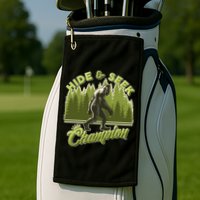 Funny Hide & Seek Champion Big Foot Sasquatch Monster  Golf Towel