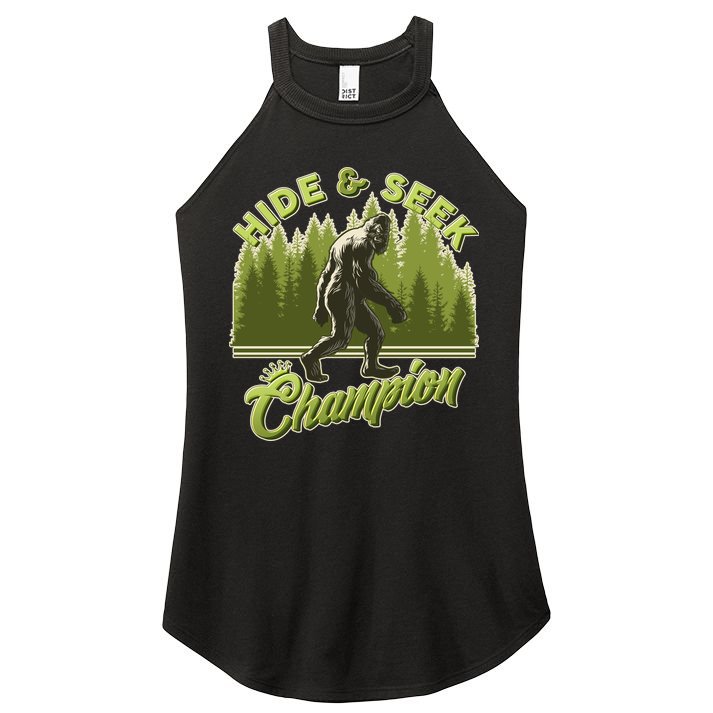 Funny Hide & Seek Champion Big Foot Sasquatch Monster  Women's Perfect Tri Rocker Tank