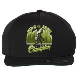 Funny Hide & Seek Champion Big Foot Sasquatch Monster  Wool Snapback Cap