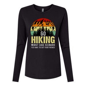 Funny Hiking Womens Cotton Relaxed Long Sleeve T-Shirt