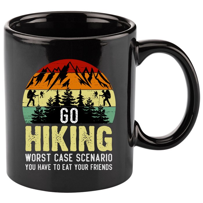 Funny Hiking 11oz C Handle Ceramic Mug
