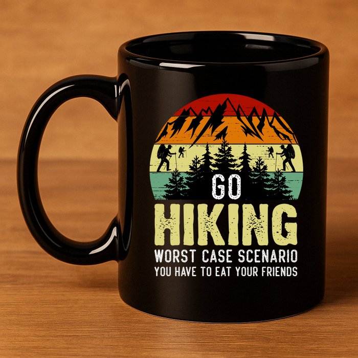 Funny Hiking 11oz C Handle Ceramic Mug