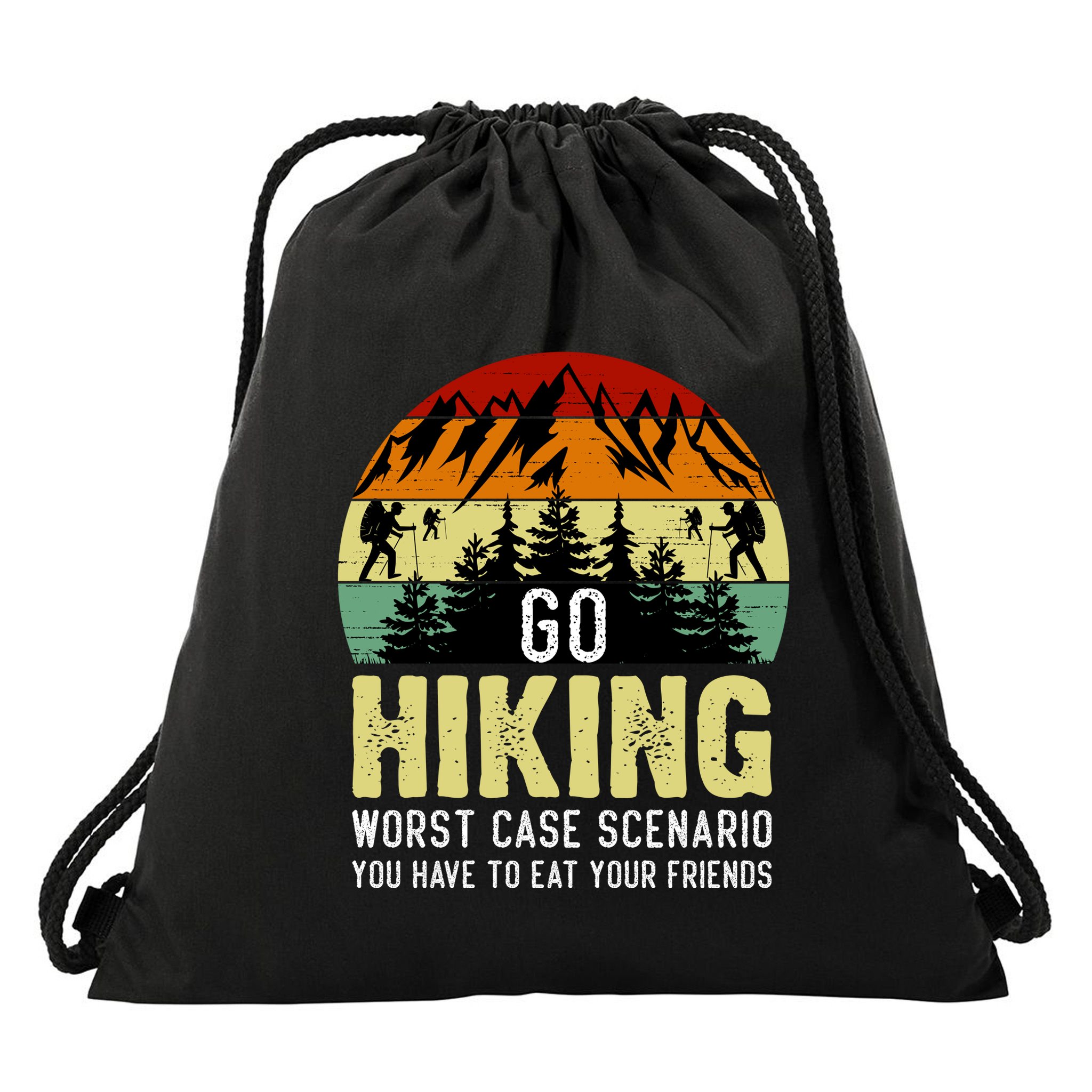 Funny Hiking Drawstring Bag