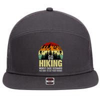 Funny Hiking 7 Panel Mesh Trucker Snapback Hat