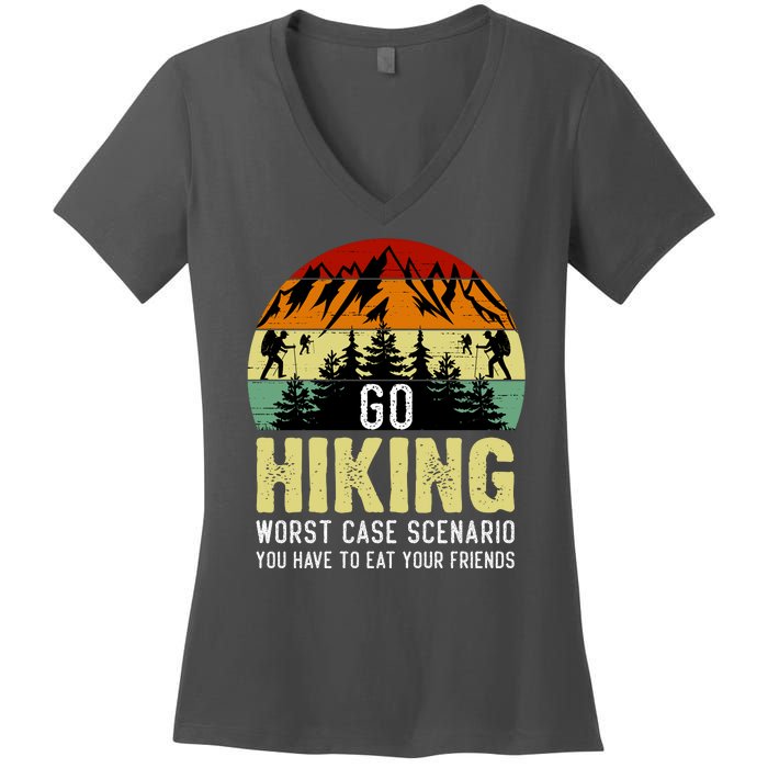 Funny Hiking Women's V-Neck T-Shirt