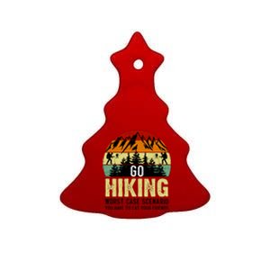 Funny Hiking Ceramic Tree Ornament