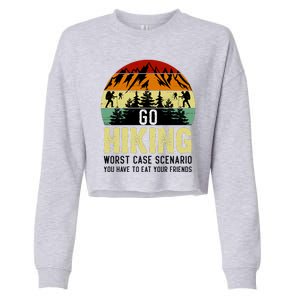 Funny Hiking Cropped Pullover Crew