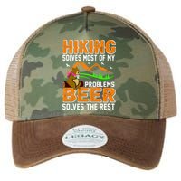 Funny Hiking Beer Solves Problems Legacy Tie Dye Trucker Hat