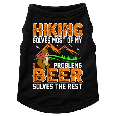 Funny Hiking Beer Solves Problems Doggie Tank