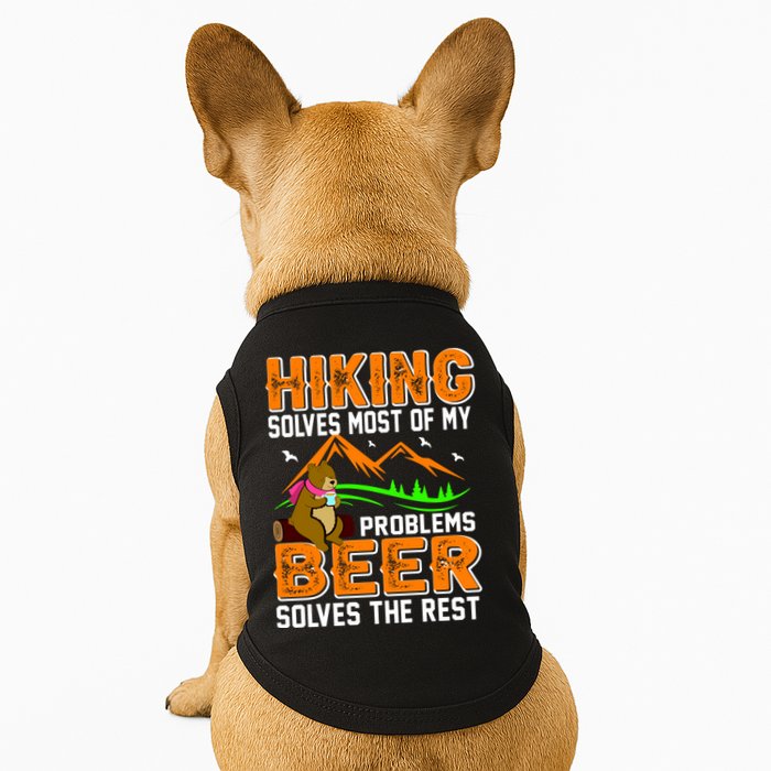 Funny Hiking Beer Solves Problems Doggie Tank