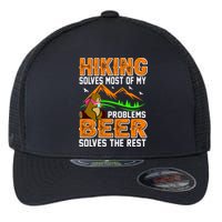 Funny Hiking Beer Solves Problems Flexfit Unipanel Trucker Cap